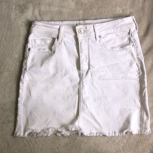 Forever 21 White Jean Skirt